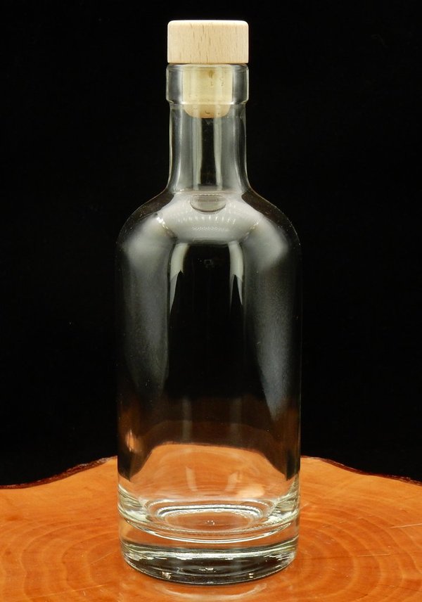 Sampleflasche, Klarglasflasche "Runda" Designer 350ml