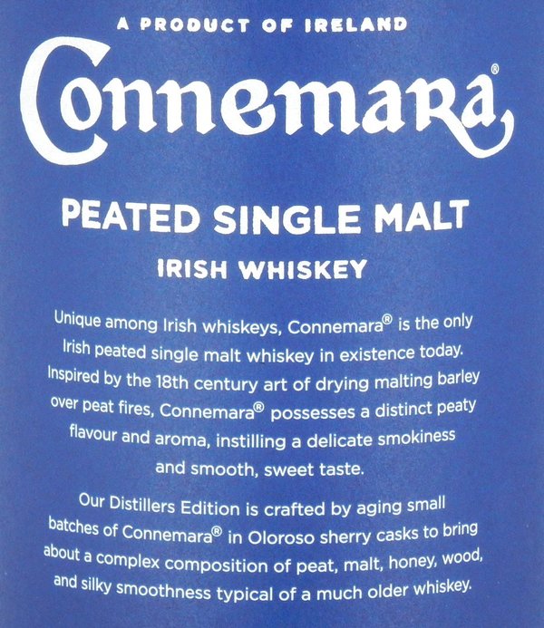 Connemara Distillers Edition 43% (Irland / Irish Whiskey)
