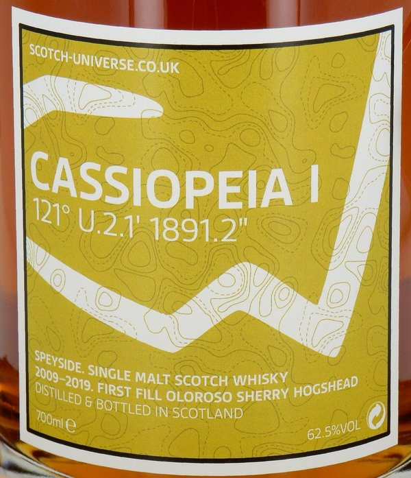 CASSIOPEIA I 121° U.2.1’ 1891.2” 62,5% (Scotch Universe)