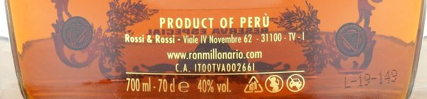 Ron Millonario XO Reserva Especial 40% (Rum)