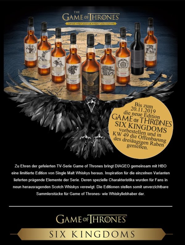 Game of Thrones - Six Kingdoms - Mortlach 15 Jahre 46% (Diageo)