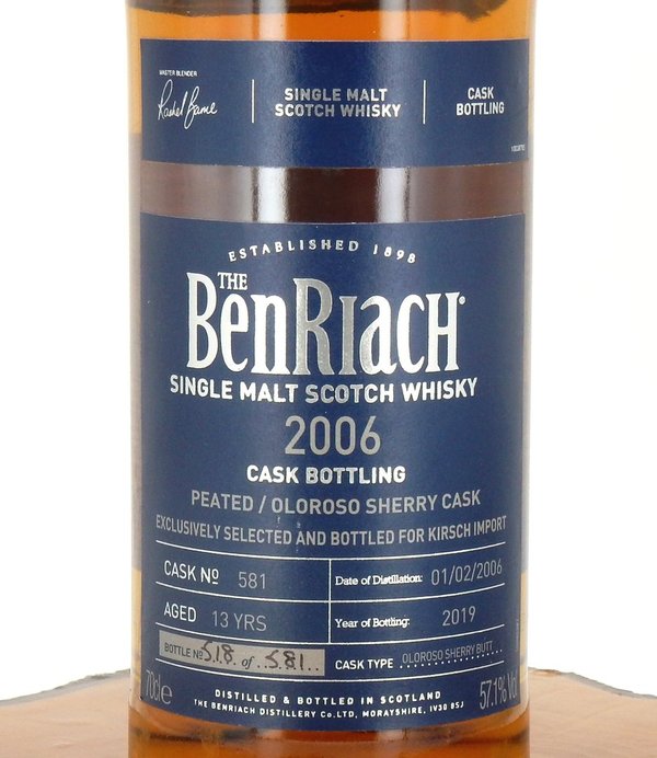 Benriach 2006/2019 Peated Oloroso Sherry Butt Cask #581 57,1%