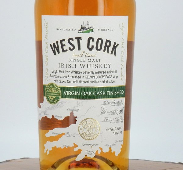 West Cork Single Malt Virgin Oak Cask Finish 43% (Irland / Irish Whiskey)
