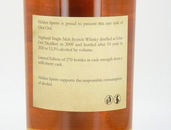 Glen Ord 2009/2020 10 Jahre refill sherry cask 53,3 % (Hidden Spirits)