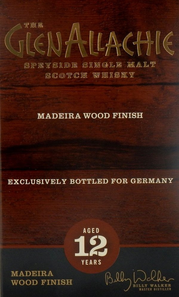 GlenAllachie 12 Jahre Madeira Wood Finish 48% (Exclusively bottled for Germany)