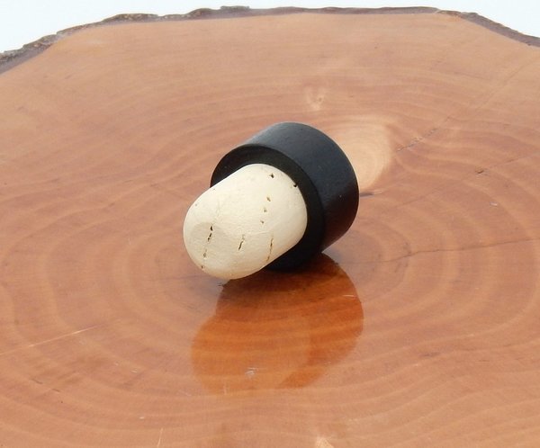 Holzgriffkorken TYP M Stopfen aus Naturkork (19mm) schwarz