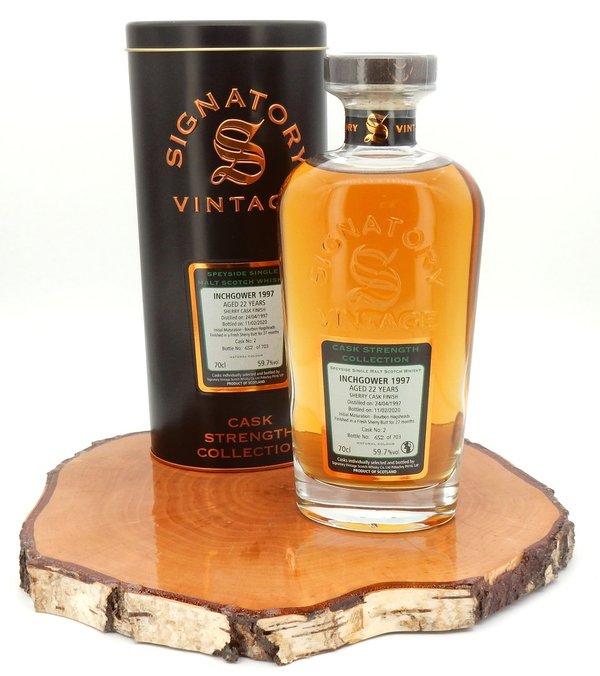 Inchgower 1997/2020 22 Jahre Sherry Butt Cask Strength #2 59,7% (Signatory Vintage)
