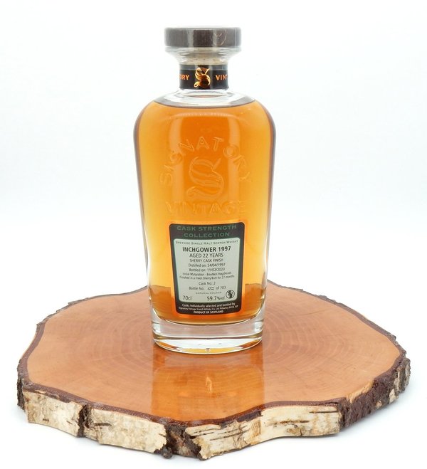 Inchgower 1997/2020 22 Jahre Sherry Butt Cask Strength #2 59,7% (Signatory Vintage)