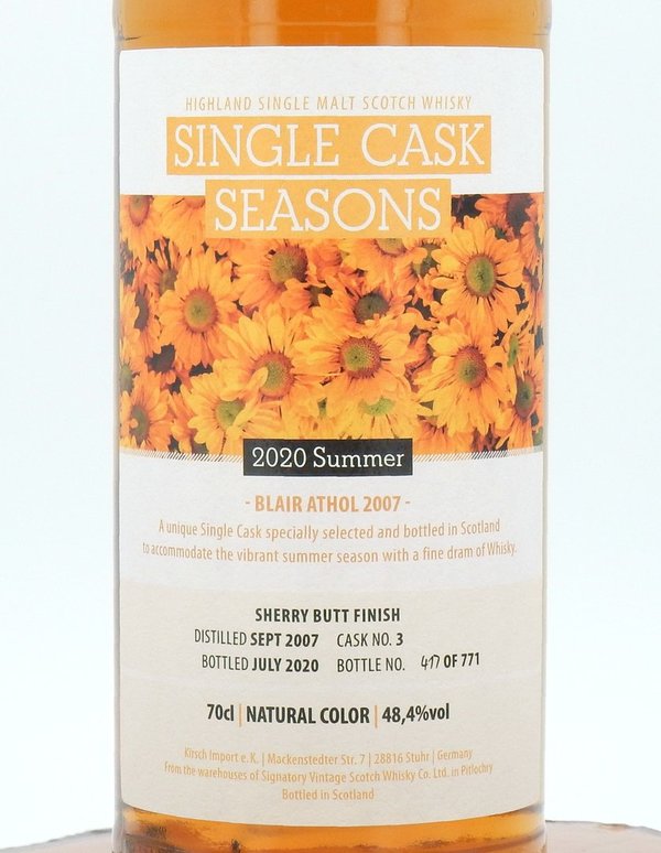 Blair Athol 2007/2020 Single Cask Seasons Summer 2020 #3 48,4% (Signatory Vintage)
