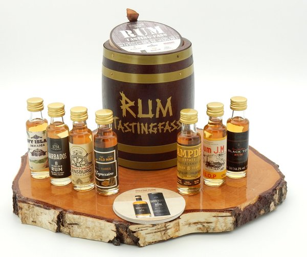 Rum-Tasting-Fass 43,1% 7x 0,02l (Miniatur/Sortiment/Set)