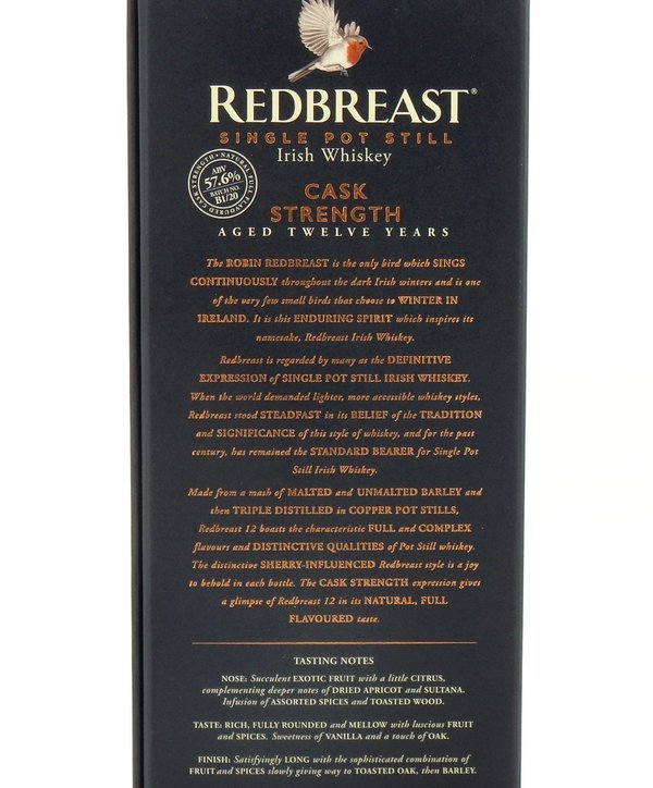 Redbreast 12 Jahre Cask Strength Batch 2020 57,6% (Irland / Irish Whiskey)