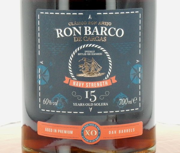Ron Barco 15 Solera Rum Navy Strength 60% (Rum)