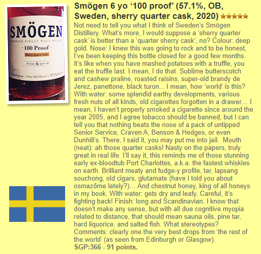 Smögen 2012/2020 Sherry Casks 59,8% (Schweden)