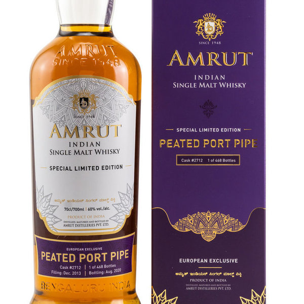 Amrut 2013/2020 Peated Port Pipe #2712 60% (European Exclusive/Indien)