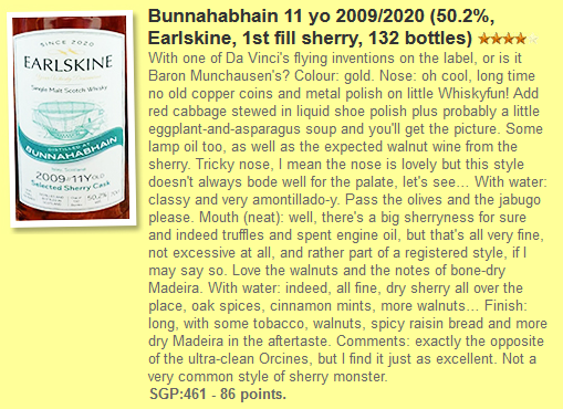 Bunnahabhain 2009/2020 Selected Cask 50,2% (Earlskine)