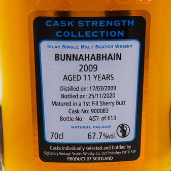 Bunnahabhain 2009/2020 Sherry Cask #900083 67,7% (Signatory Vintage)