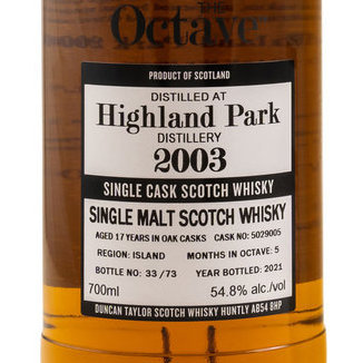 Highland Park 2003/2021 The Octave Cask #5029005 54,8% (Duncan Taylor)