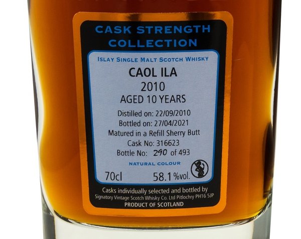 Caol Ila 2010/2020 Sherry Butt #316623 58,1% (Signatory Vintage)