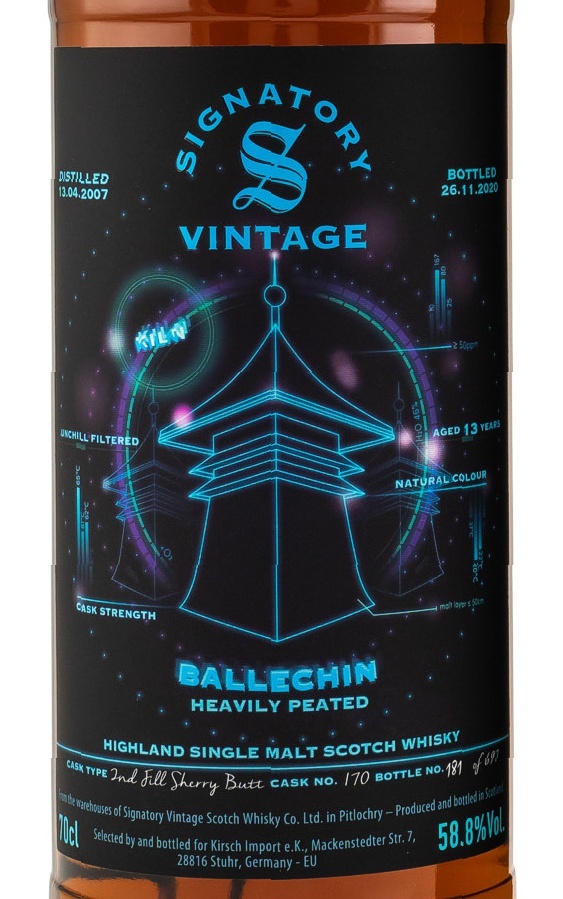 Ballechin 2007/2020 Fachhandel Selection Sherry Butt #170 Kiln 58,8% (Signatory Vintage)