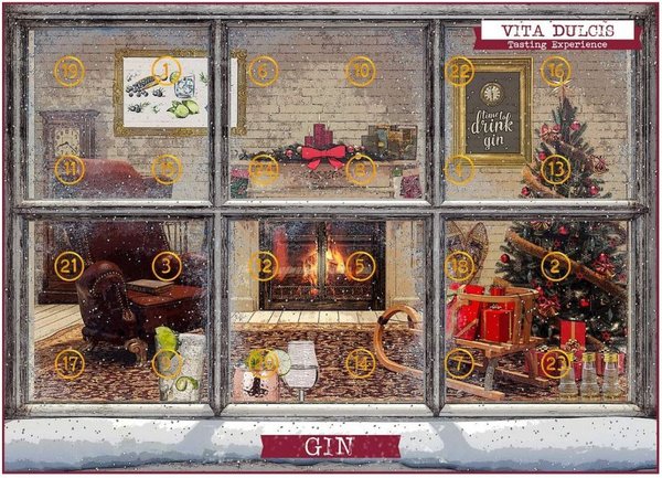 Adventskalender Gin Klassik 2021 Edition mit 24x0,02l (Vita Dulcis)