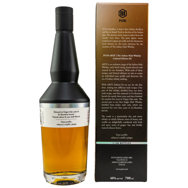 Puni Arte No. 2 – Limited Edition - The Italian Malt Whisky 46%