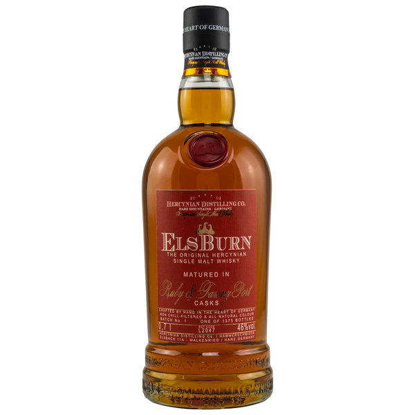 Elsburn Ruby & Tawny Port Cask Batch 1 Original Hercynian Single Malt Whisky 46% (2021)