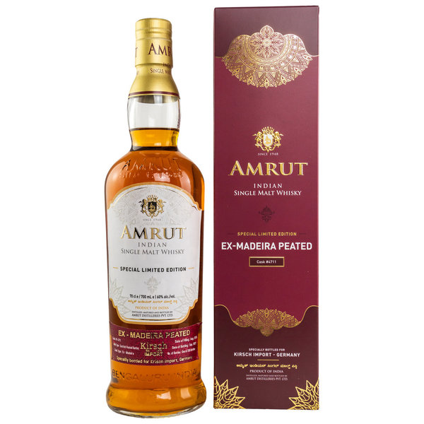 Amrut Ex-Madeira Peated Single Cask #4711 60% (Indien)