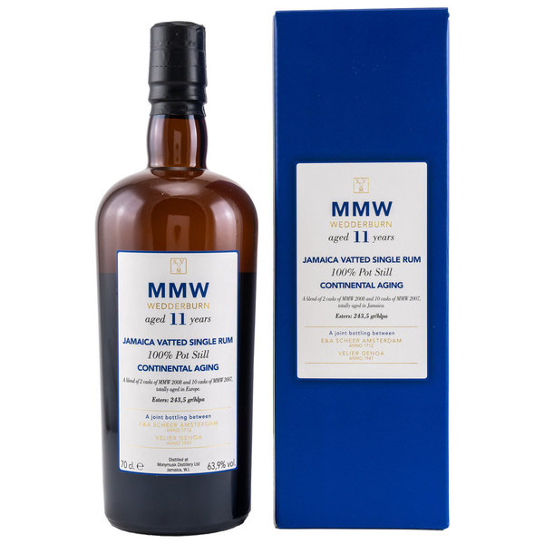 MMW Wedderburn 11 Jahre - Continental Aging Scheer Velier Main Jamaica Vatted Single Rum 63,9% (Rum)