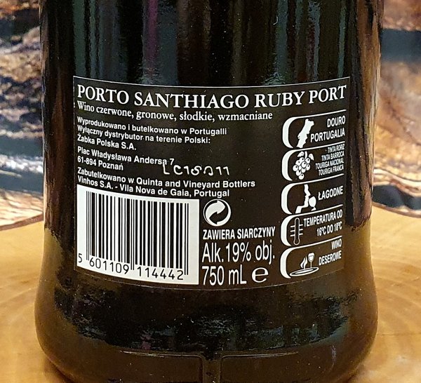 Santhiago Ruby Port 19% (Stark / Portwein) 75cl