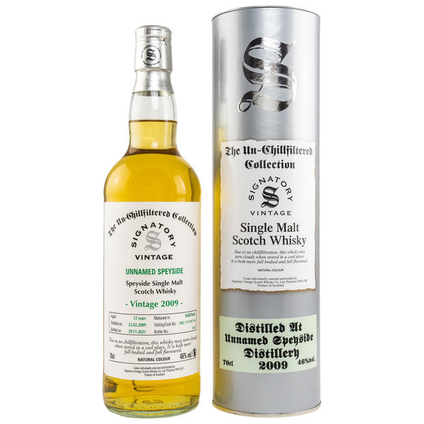 Unnamed Speyside 2009/2021 Un-Chill Refill Butts DRU17/A197 #6 46% (Signatory Vintage)