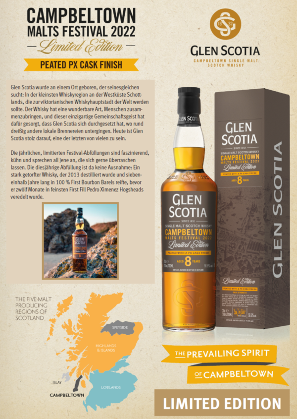 Glen Scotia 2013/2022 Campbeltown Malts Festival Rare Peated PX Cask 56,5% (2022)