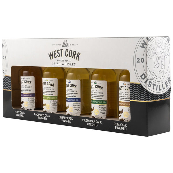 West Cork Collection 5x50ml (Miniatur/Sortiment/Set) (Irland / Irish Whiskey)