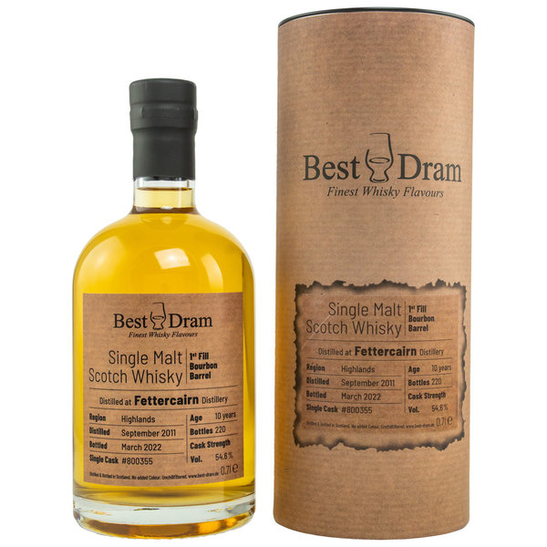 Fettercairn 2011/2022 1st Fill Bourbon  Barrel #800355 54,6% (Best Dram)
