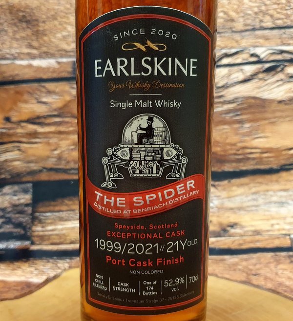 The Spider - BenRiach 1999/2021 Exceptional Port Cask 52,9% 0,05L (Miniatur/Earlskine)