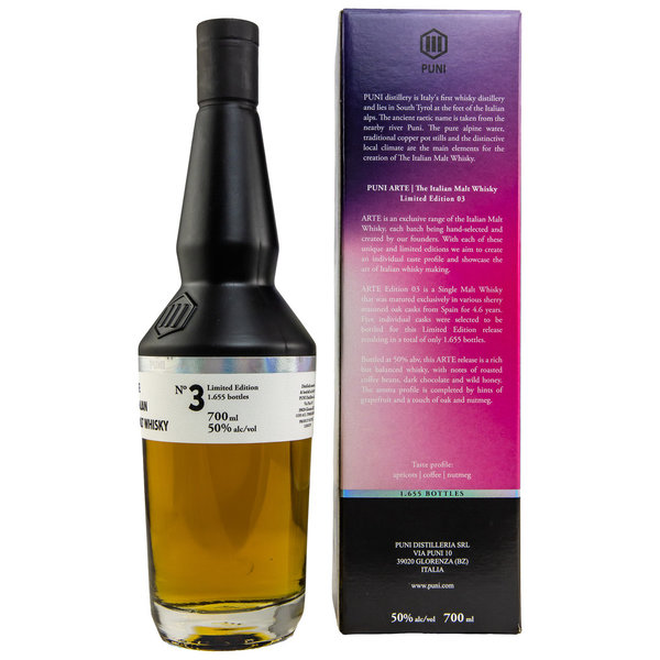 Puni Arte No. 3 – Limited Edition - The Italian Malt Whisky 50%