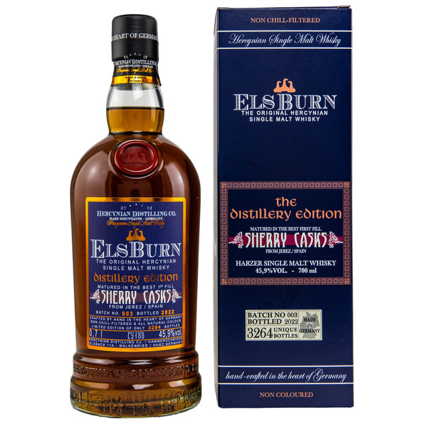 Elsburn Distillery Edition Batch 003 Original Hercynian Single Malt Whisky 45,9% (2022)