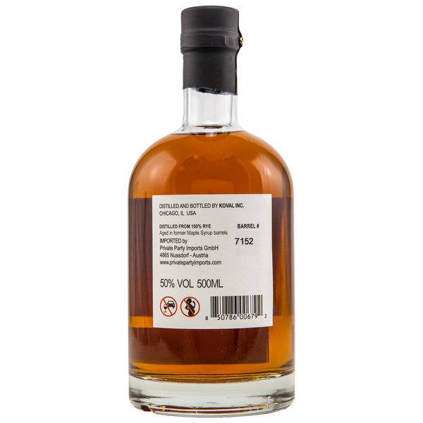 Koval Single Barrel Rye Maple Syrup #7152 50% (Kirsch Exclusiv/USA)