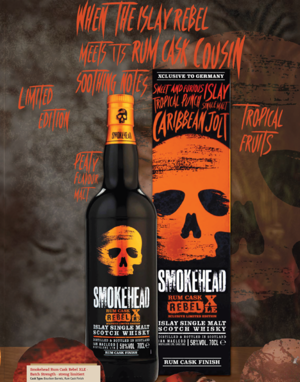 Smokehead Rum Cask Rebel XLE Edition 2023 58% (Ian Macleod)