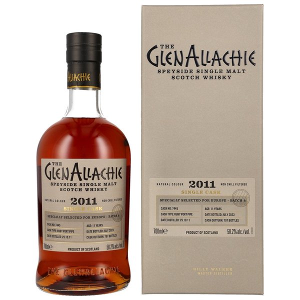 GlenAllachie 2011/2023 - Ruby Port Pipe Single Cask #7445 58,2%  (Exclusiv Europe)